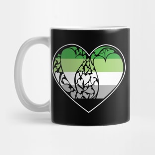 Aromantic LGBT+ Heart Mug